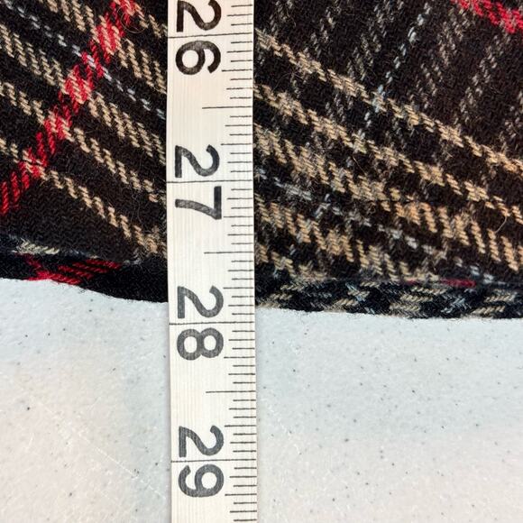 MONO B Plaid Skirt Womens L Wool Blend Classic Preppy Minimalist Winter Fall - Picture 10 of 11